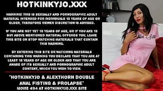 hotkinkyjo and alexthorn double anal fisting and prolapse