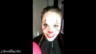 Halloween "IT" deep throat extreme and spunk swallow!!! -RED tape complete-
