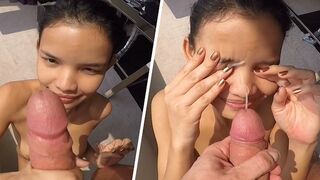 BEST OF LILLY ORIENTAL COMPILATIONS - Skinny Asian Girl VS Gigantic Rod / four Messy Cumshots + Cumplay! ´