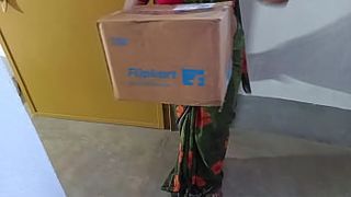 Get banged from flipkart delivery man instead of money when my boy not home
