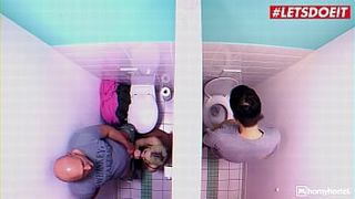 HORNYHOSTEL - (Lovita Fate, Mark Aurel) - Monstrous Booty Blonde Teenie Caught Masturbating In The Bathroom And Gets Creampied Full Scene
