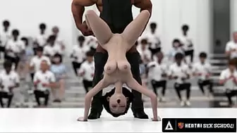 ANIME SEX UNIVERSITY - Cartoon Chicks Push Their Pussies To The LIMIT In Sex Position Competition!