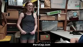 Tight Vagina Teenie Getting Boned Hard for Stealing Precious Items - PervCop.com