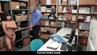 Chunky Chocolate Youngster Caught Stealing on Online cam and Arrested for Punishment - Aryana Amatista - FuckThief