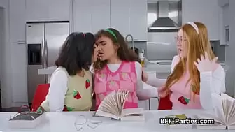 Nerdy book club besties are horny for penis