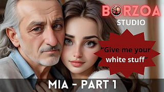 Mia and Papi - one - Horny older Grandpappa domesticated virgin teenie fresh Turkish Whore