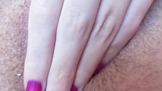 Extreme closeup wet snatch fingering and gaping monstrous clit