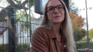 GERMAN SCOUT - Fit blonde Glasses Slut Vivi Vallentine Pickup and talk to Casting Fuck