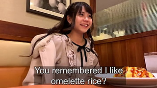 [English Dubbing] Overwhelmingly stunning chick with short stature and extremely slim waist! Erotic and erotic service to her friends with her minimalist body.