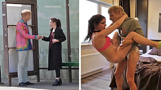 Innocent Pale Teeny Gets Tricked By A Mature Hubby Disguise To Have Sex With Her