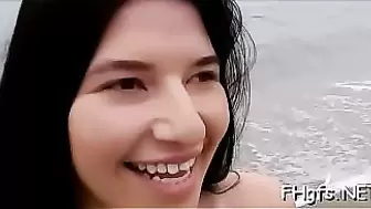 Spicy teen babe Nadia gets nana loving action
