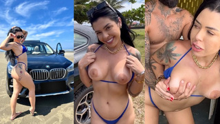 nasty brunette had sex in the abandoned kiosk by the sea - Drii Cordeiro