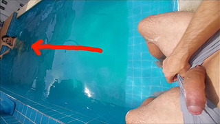 I was with my stepsister in the pool, she was surprised by my hard and erect dick