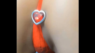Sexy brunette extreme teasing TITSFUCK AND BUUT PLUG ANAL