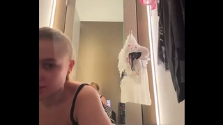 Extreme masturbation in changing room