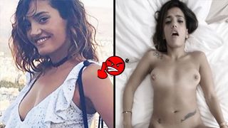 SCREWMETOO Sexy Spanish Girl Pulls her Panties to the Side