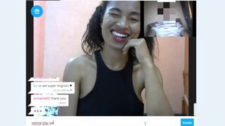 Cute Black Girl Shocked by my Cock Size on Omegle