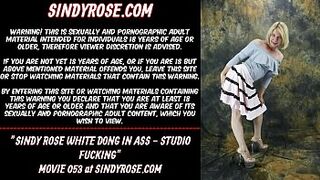 Sindy Rose White cock in the bum - studio fucking