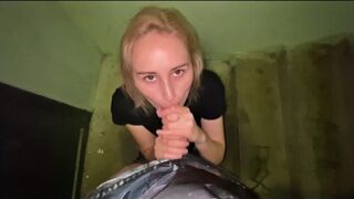 Small Blonde Teenie Slammed by Stranger, Sperm inside Twat