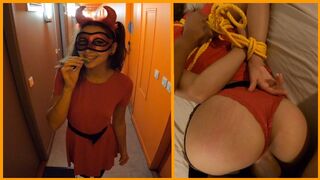 Sweet Skank Trick or Treat Turns into Rough Sex after I Tied her up | Angel XXX Diabla #halloween2020